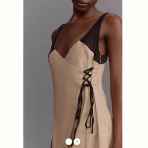 By Anthropologie Sleeveless Linen Wrap Mini Dress thumbnail 2