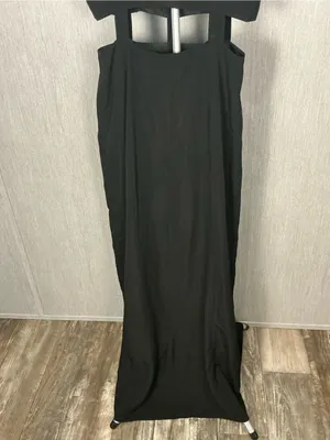 Black Cutout Maxi Dress with Spaghetti Straps Size 6 thumbnail 8