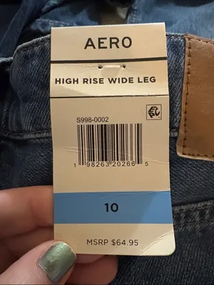 NWT Aeropostale High Rise Wide Leg Jeans, Size 10 thumbnail 7