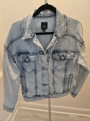Wild Fable Jean Jacket Blue Acid Wash Trucker S-XS Womens thumbnail 1