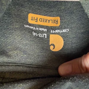 Carhartt Womens Relaxed Fit Logo Graphic Hoodie Olive Green 102791 G01 Size‎ L thumbnail 4
