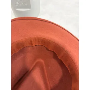 Universal Threads Rust Orange 100% Wool Wide Brim Fedora Hat‎ Embroidered Band thumbnail 7
