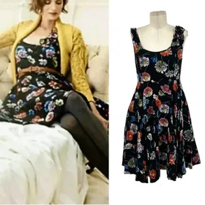 Anthropologie Moulinette Soeurs Astere Everywhere‎ Dress Floral Black Size 2 thumbnail 2