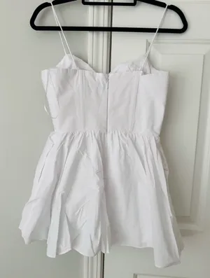 Good American Corset V-Neck Poplin Babydoll Mini Dress/Tunic, Size S thumbnail 12