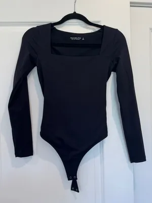 Abercrombie & Fitch Black Long Sleeve Bodysuit thumbnail 1