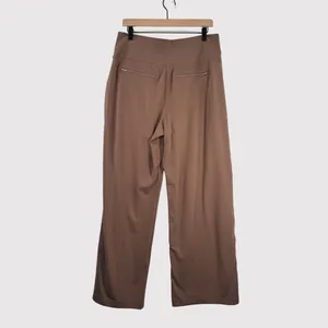 Athleta Womens Pants Brown Venice Wide Leg Colorblock Comfort Stretch Large thumbnail 3