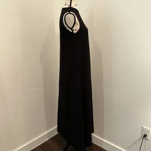 Bestie 4313 Maxi Dress Black Sleeveless High Neck Minimalist Size S thumbnail 3