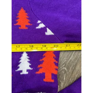 Clemson Tigers Ugly Christmas Sweater Womens Medium Purple Orange thumbnail 9