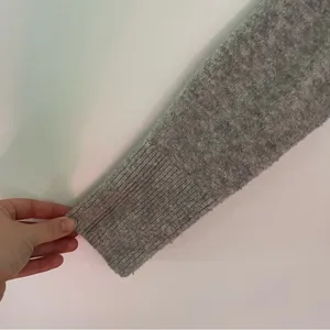 MAGASCHONI Grey Wool Blend MockNeck Sweater Size Small thumbnail 4