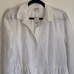NWT J. Crew Factory Eyelet Collared Mini Shirtdress in‎ White BY515 thumbnail 4