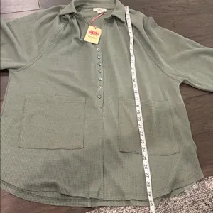 NWT Entro Waffle Weave Front Pocket Shirt Sz M thumbnail 7