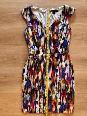 French Connection Record Ripple Sheath Dress - Multicolor Abstract Streak Print - Size 4 thumbnail 10