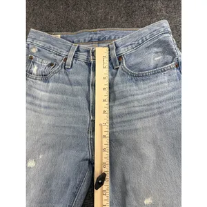 Levi’s 501 Original Jeans Women’s Approx W27 Light Wash Distressed Button Fly thumbnail 9