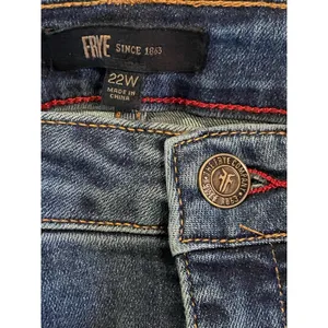Frye Mid-Rise Split Hem Flare Denim Blue Jean size 22W thumbnail 6
