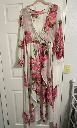 Floral Dress Pink Size L thumbnail 1