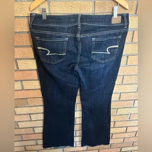 American Eagle AE Artist Bootcut Dark Wash Denim Jeans‎ Women’s Size 14 thumbnail 2