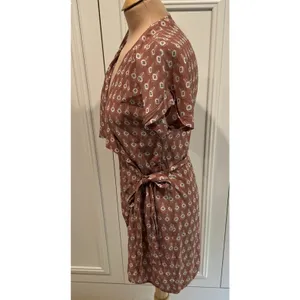 SIR the Label‎ Women's Florence 100% Silk Wrap Dress Size 0 US Size 2 Mini Boho thumbnail 6