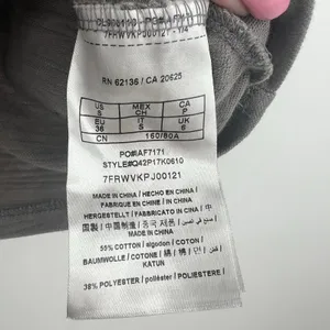 Guess y2k gray marie polo tee t-shirt short sleeve u-neck pocket logo size small thumbnail 5