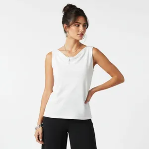 Anthropologie White Short Sleeve Striped Knit Tank Top S thumbnail 6