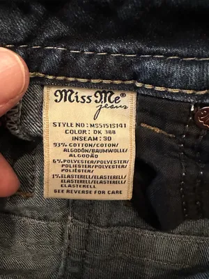 Miss Me Mid-Rise Skinny Dark Blue Jeans-Size 24 (Measures 25x28) thumbnail 8