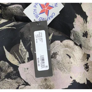 XSCAPE Womens Metallic Jacquard Off-The-Shoulder Gown 6941X Black Rose Multi 4 thumbnail 4