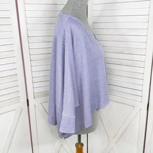 We The Free Thermal‎ Dolman Sleeve Slouchy Crop Shirt Lavender Purple XS thumbnail 3