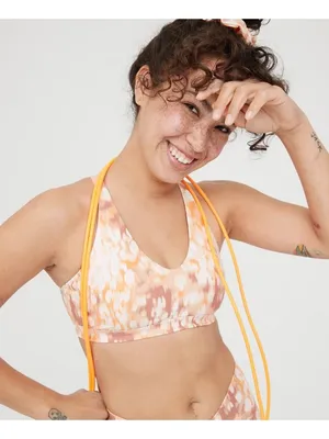 NWT OFFLINE by Aerie Shine Strappy Back Sports Bra - Size: Large thumbnail 1