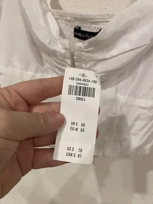 Abercrombie & Fitch Blouse Womens Small White Puff Sleeve Peasant Cropped Top thumbnail 3