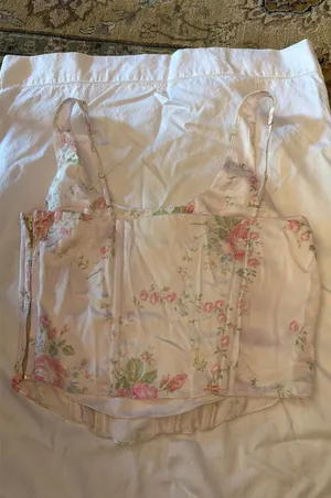 Love Shack Fancy Skipper Bustier Top floral thumbnail 2