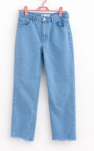 ZARA Blue Denim Jeans thumbnail 1