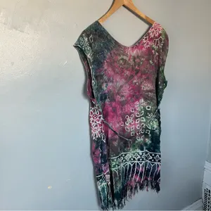 Colorful Tie-Dye Fringe Top thumbnail 4