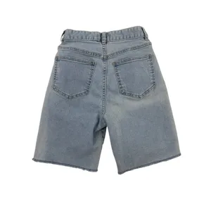 Petal & Pup - High Waisted Mid Length Jean Shorts in Blue thumbnail 3