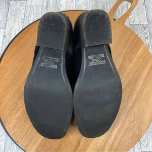 Toms Leila Bootie Ankle Boot Wool Suede Colorblock Gray‎ Black 7.5 thumbnail 9
