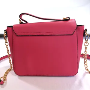 Steve Madden Pink Melodie Crossbody Bag Gold SM Logo Flap Messenger Purse 9"x7"‎ thumbnail 5