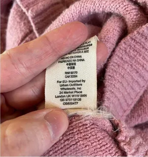 Free People Take Me Places Pink Oversized V-Neck Sweater Extra Small thumbnail 13