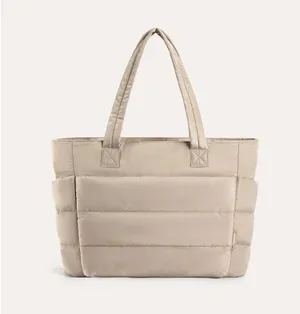 Bagsmart Bubble Puffer Tote Bag Tan thumbnail 1