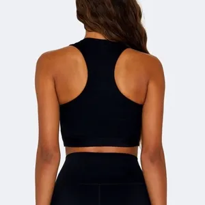 SET ACTIVE High-Neck Razor-Back Ribbed Tank in Onyx, Size M/L, Like New! thumbnail 2