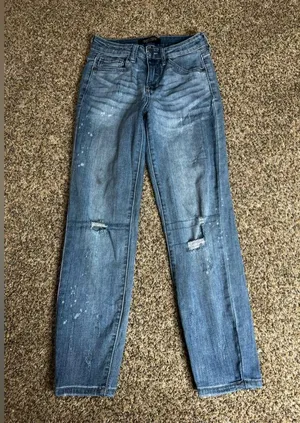 JUDY BLUE Jeans Shredding Up My Life Relaxed Fit Distressed Style JB8273MD 26 thumbnail 6