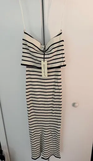 Knit Striped Maxi Dress Multiple Size L thumbnail 2