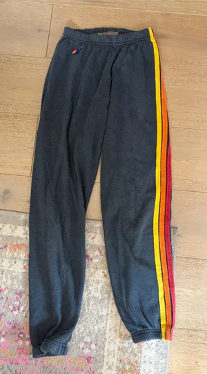 Aviator Nation Sweatpants 5 Stripe Charcoal thumbnail 1