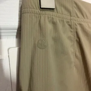 Lululemon Dance Studio Slim Fit HR Flare‎ Pant Khaki Tan Ruched Size L thumbnail 6