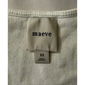 Pair of Maeve x Anthropologie Square Neck Tees in White and Black sz.XS thumbnail 7