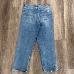 American Eagle Outfitters Blue Highest Rise Baggy Jeans Size 16 Straight Leg thumbnail 2