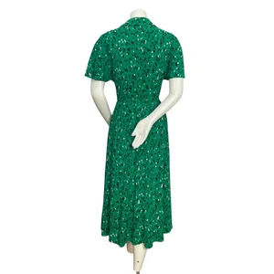 Hush Ren Shirt Dress Leopard Heart Print Women Sz‎ 6 Green Short Sleeve Colorful thumbnail 6