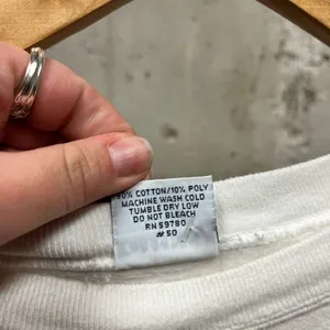 Guess Vintage White 90s USA Made Patriotic Graphic Sweatshirt OS Adult Retro thumbnail 4