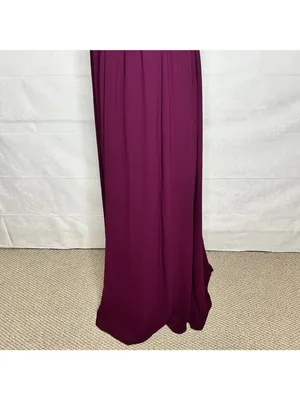 Show Me Your Mumu Emily Empire Merlot Purple Maroon Chiffon Maxi Dress Sz XL thumbnail 9