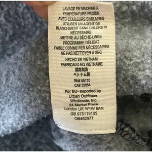 Free People Navy Blue Fleece Sweatshirt Size S Deep V Neck Oversized thumbnail 4
