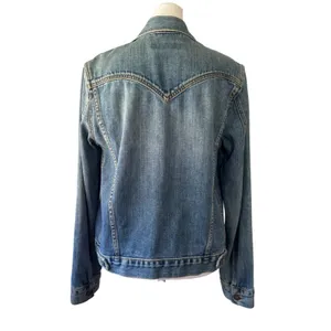 Vintage ‘90s Earl Jean Faded Medium Wash Button Front Denim Trucker Jacket thumbnail 7