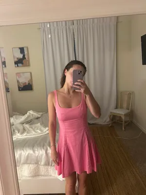 ZARA Pink Pleated Mini Dress thumbnail 4