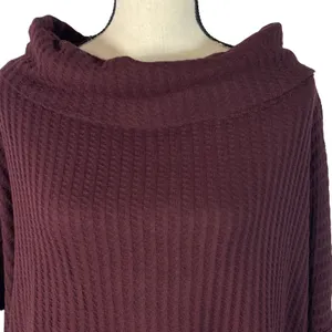 Free People Small Thermal Top Juicy Cowl Neck Split Back Long Sleeve Date Night thumbnail 4